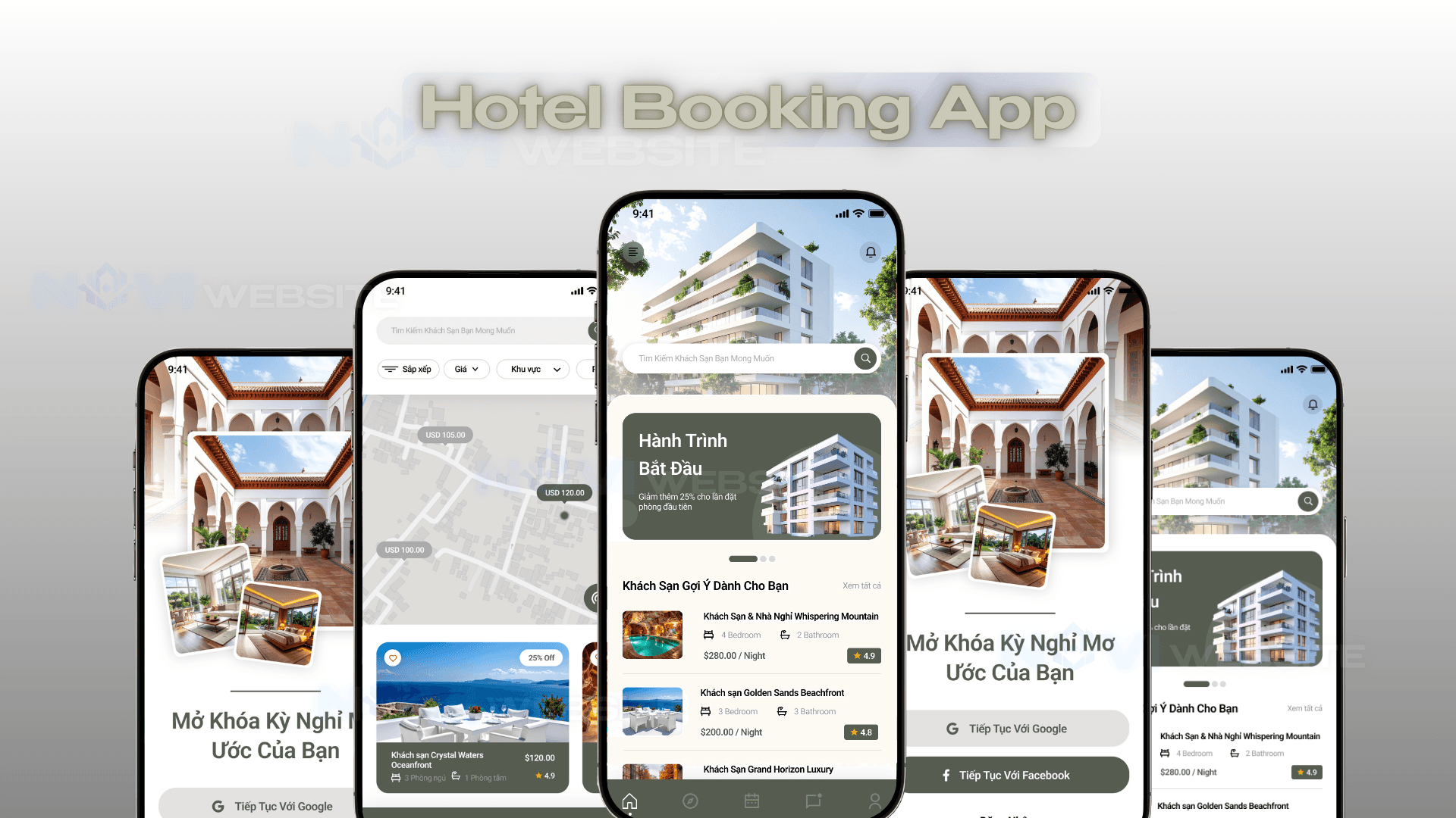 App đặt phòng khách sạn tìm theo bản đồ