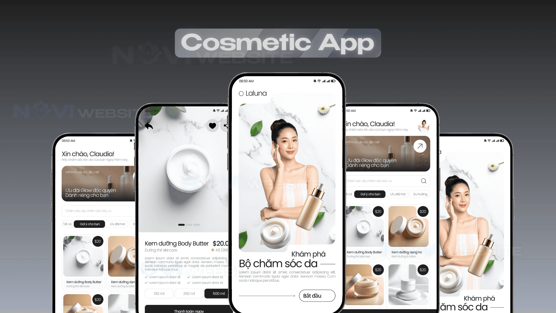 App làm đẹp chăm sóc da theo mục tiêu