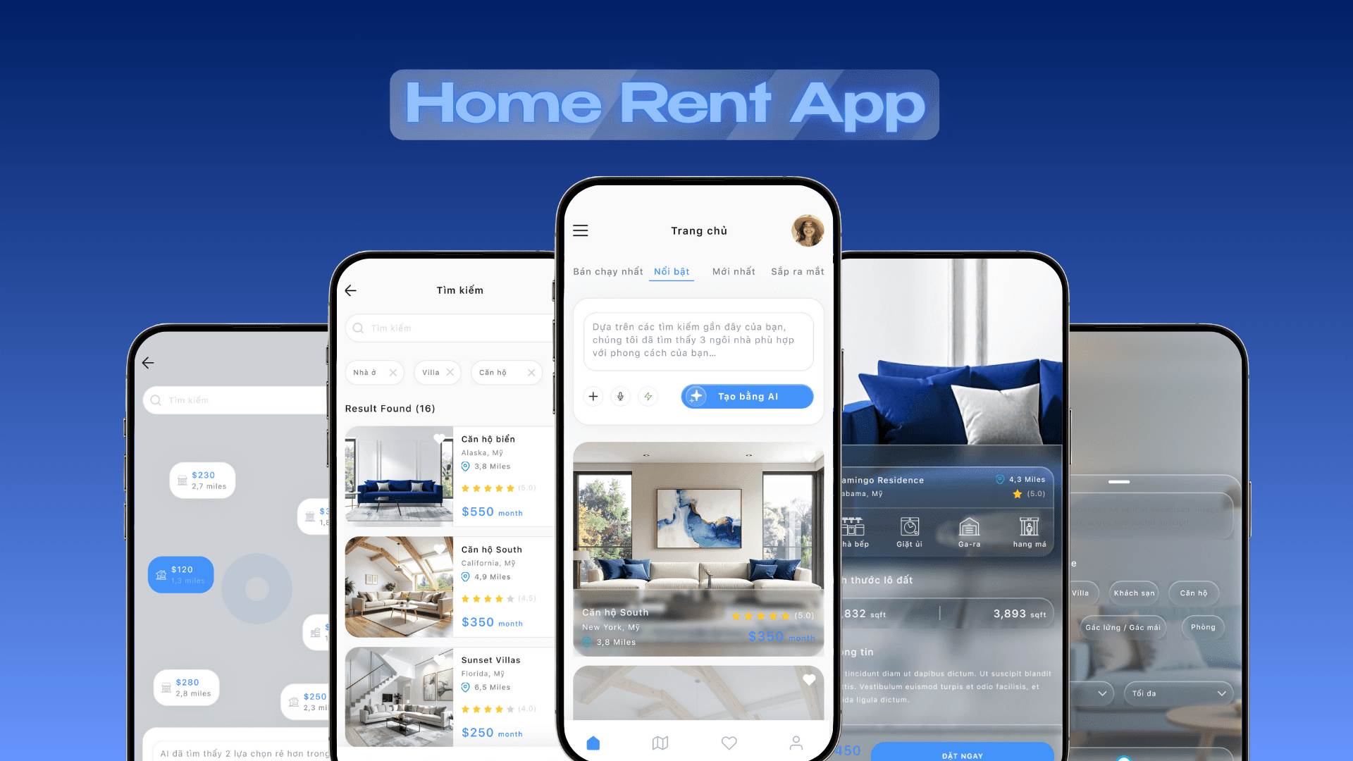 App thuê nhà AI cho người đi thuê