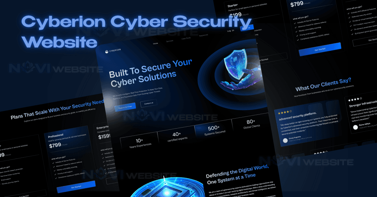Website landing page an ninh mạng & quy trình bảo mật