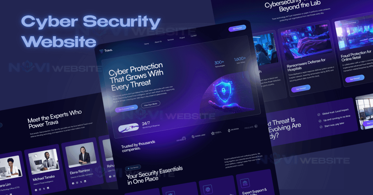 Website landing page an ninh mạng theo vấn đề doanh nghiệp