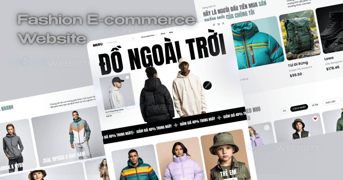 Website thương mại điện tử thời trang theo bộ sưu tập