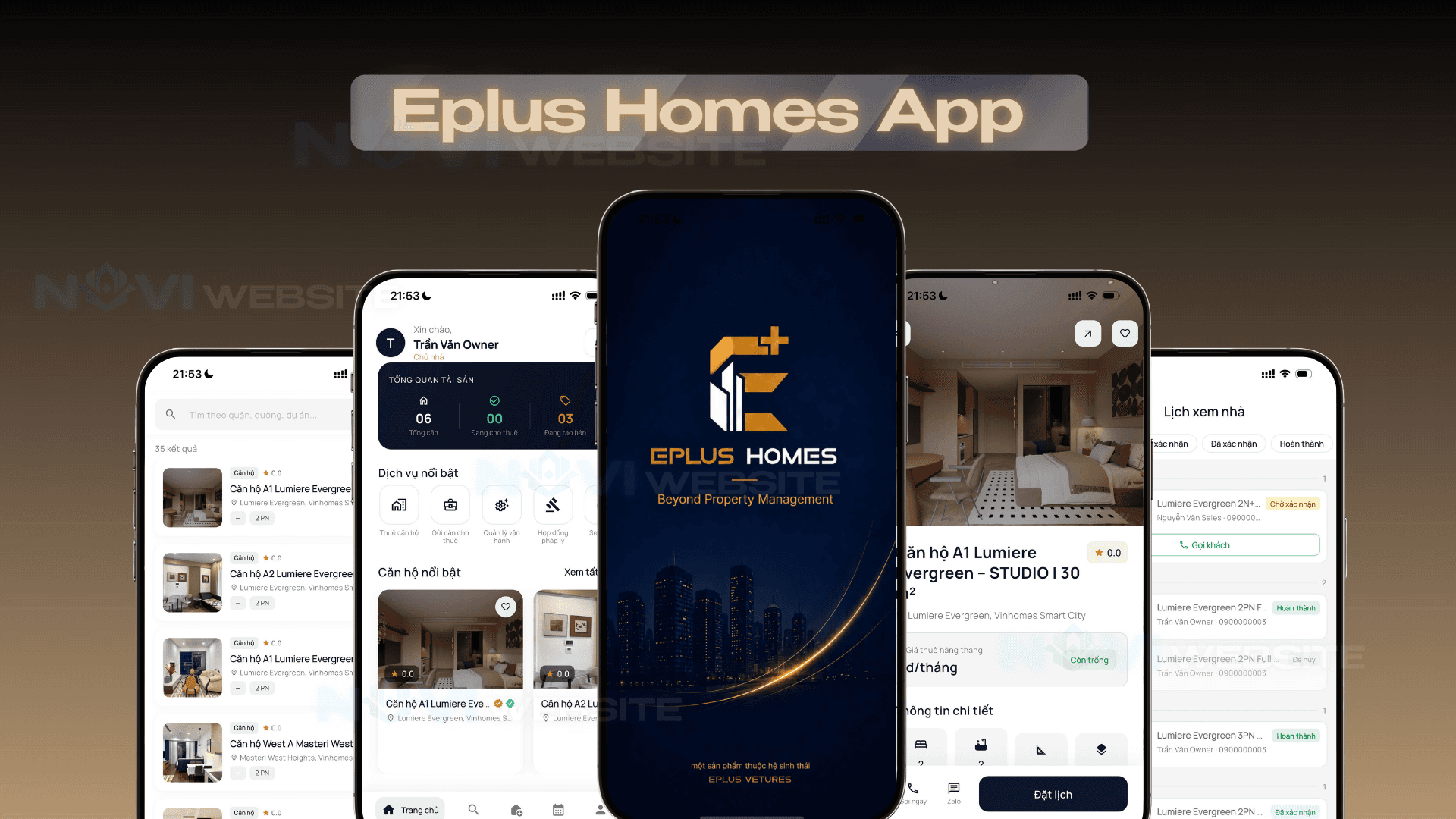 App quản lý & cho thuê căn hộ Eplus Homes