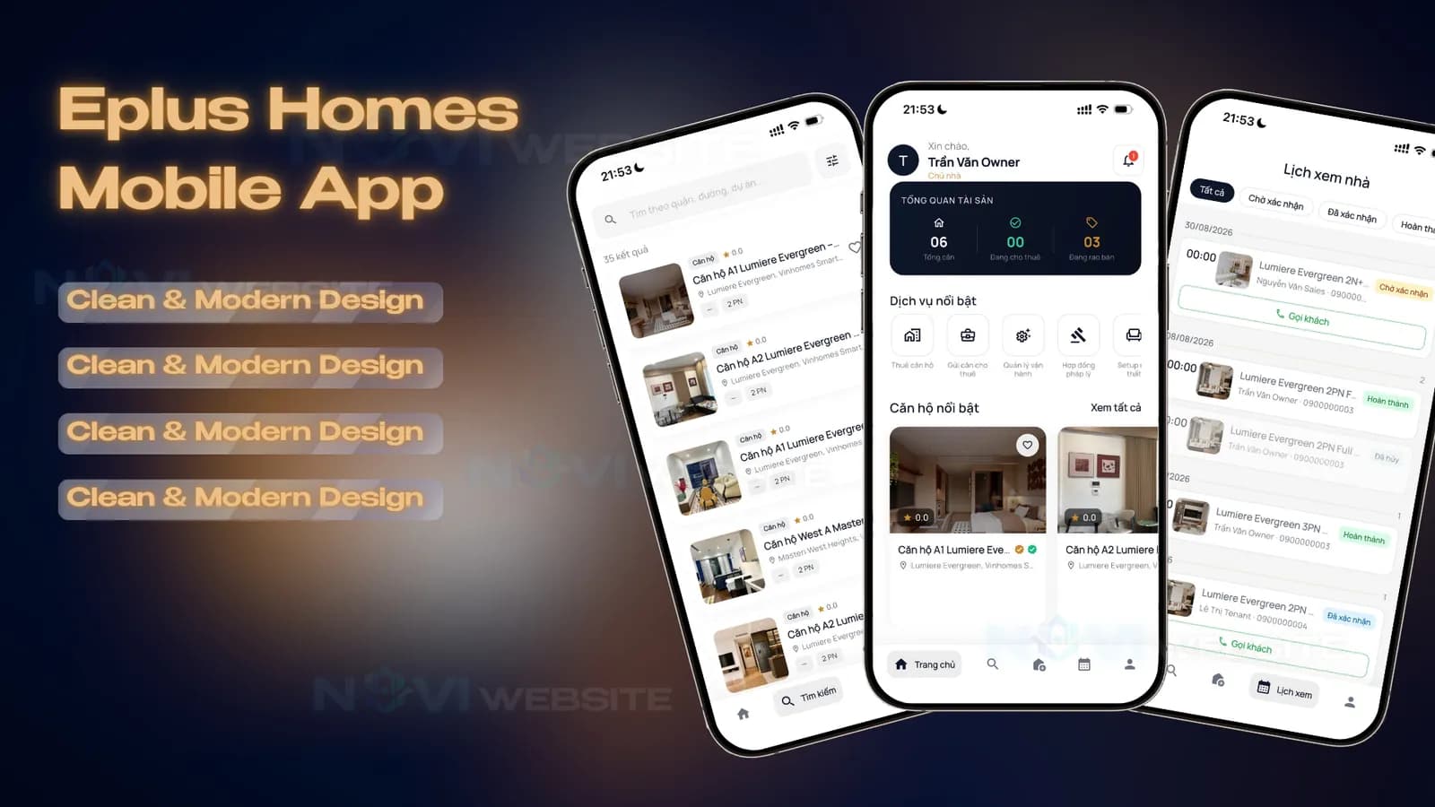 App quản lý & cho thuê căn hộ Eplus Homes