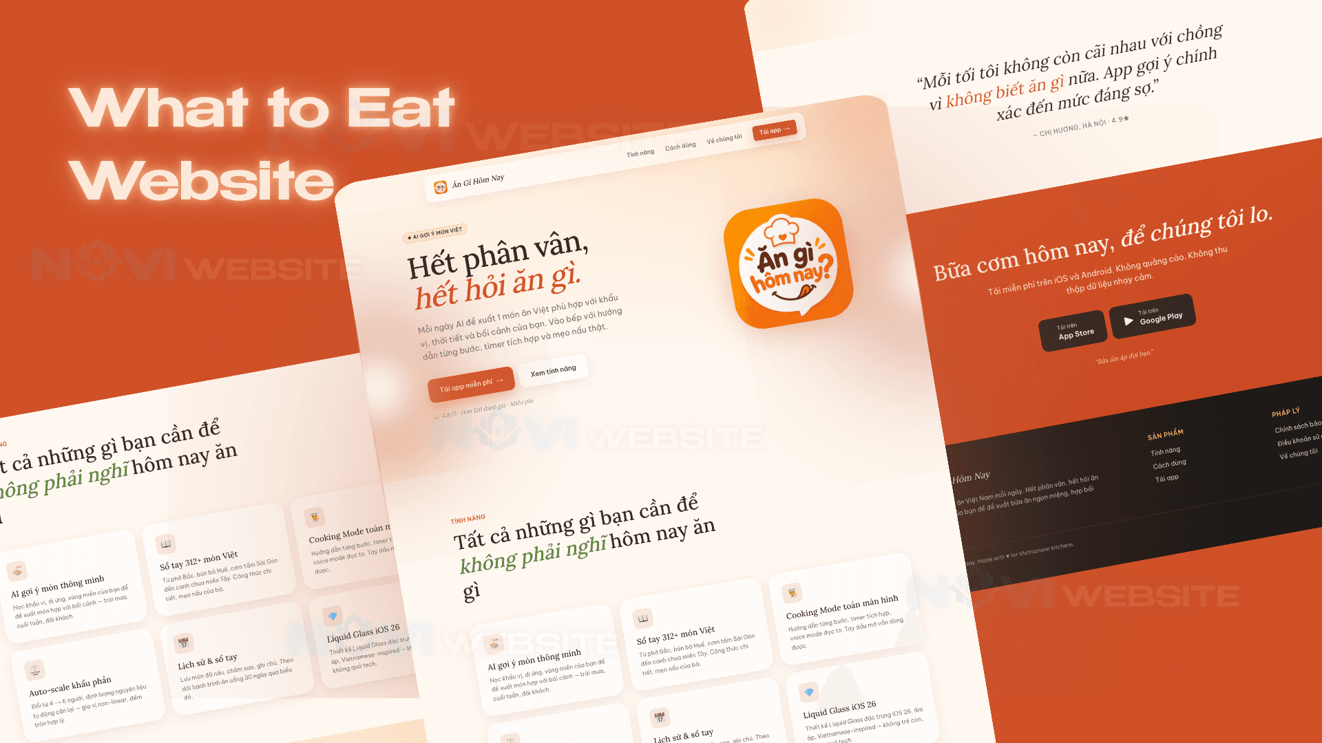 Website Landing Page Ứng Dụng Ăn Gì Hôm Nay — ảnh 1