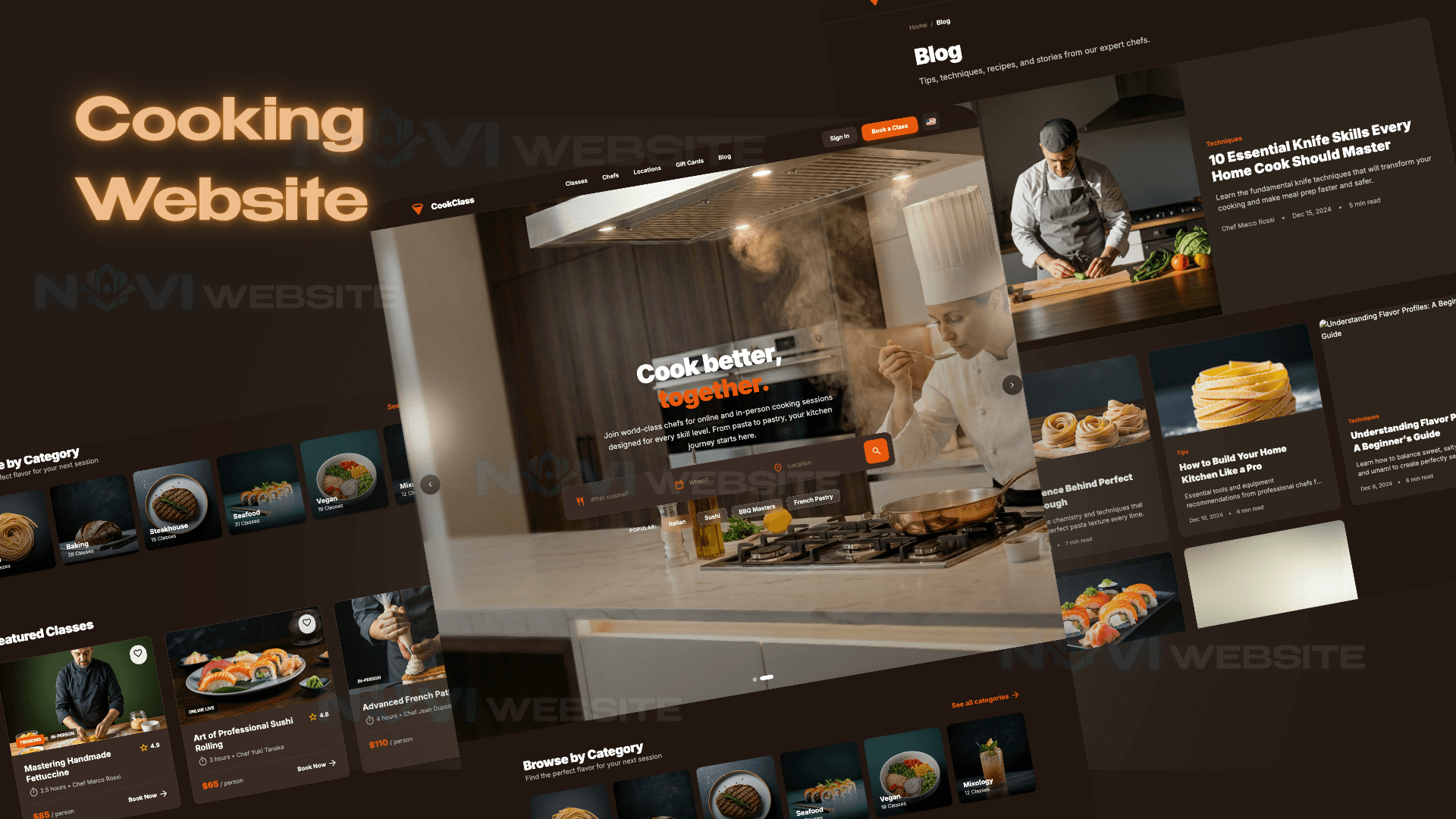 Website Nền Tảng Lớp Học Nấu Ăn & Đặt Lịch Đầu Bếp — ảnh 1