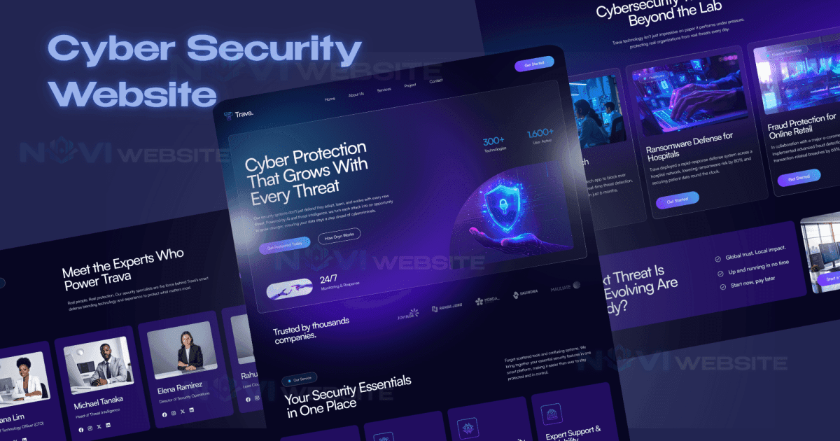 Website landing page an ninh mạng theo vấn đề doanh nghiệp — ảnh 1