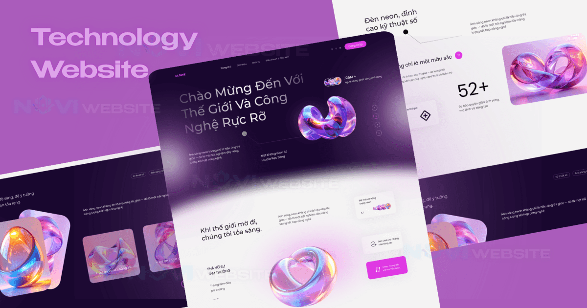 Website landing page công nghệ số & sáng tạo — ảnh 1