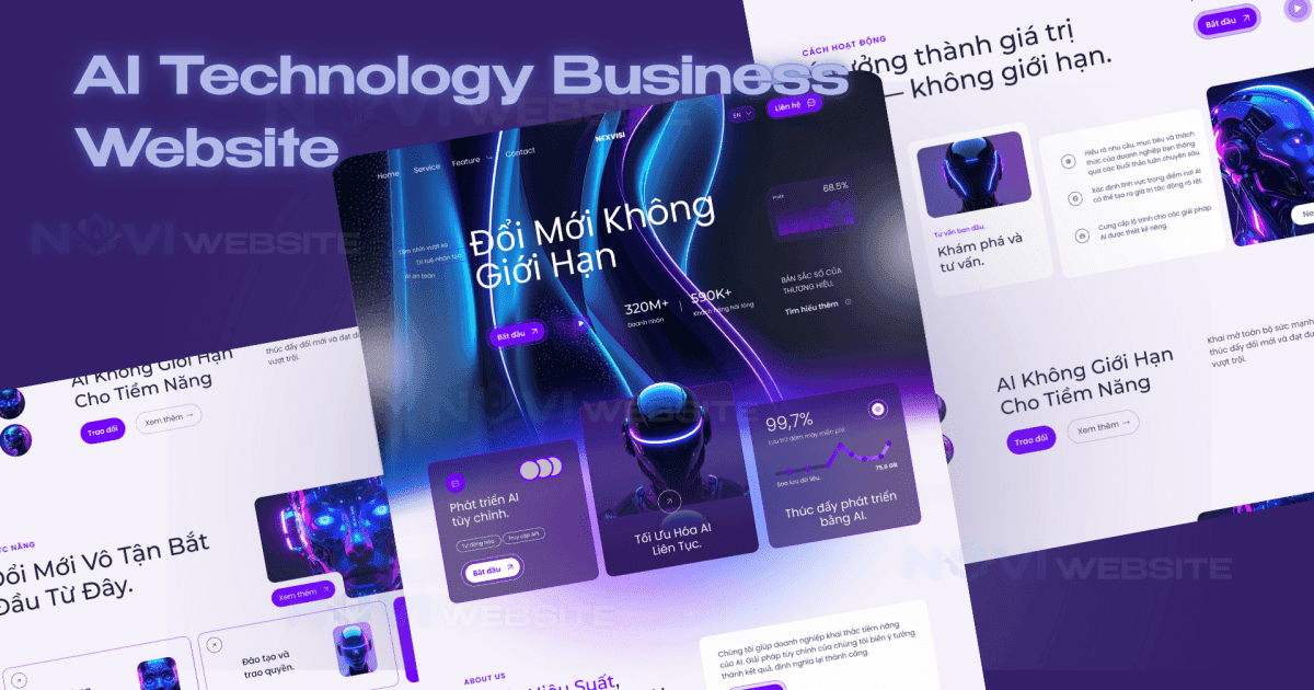 Website landing page doanh nghiệp công nghệ AI — ảnh 1