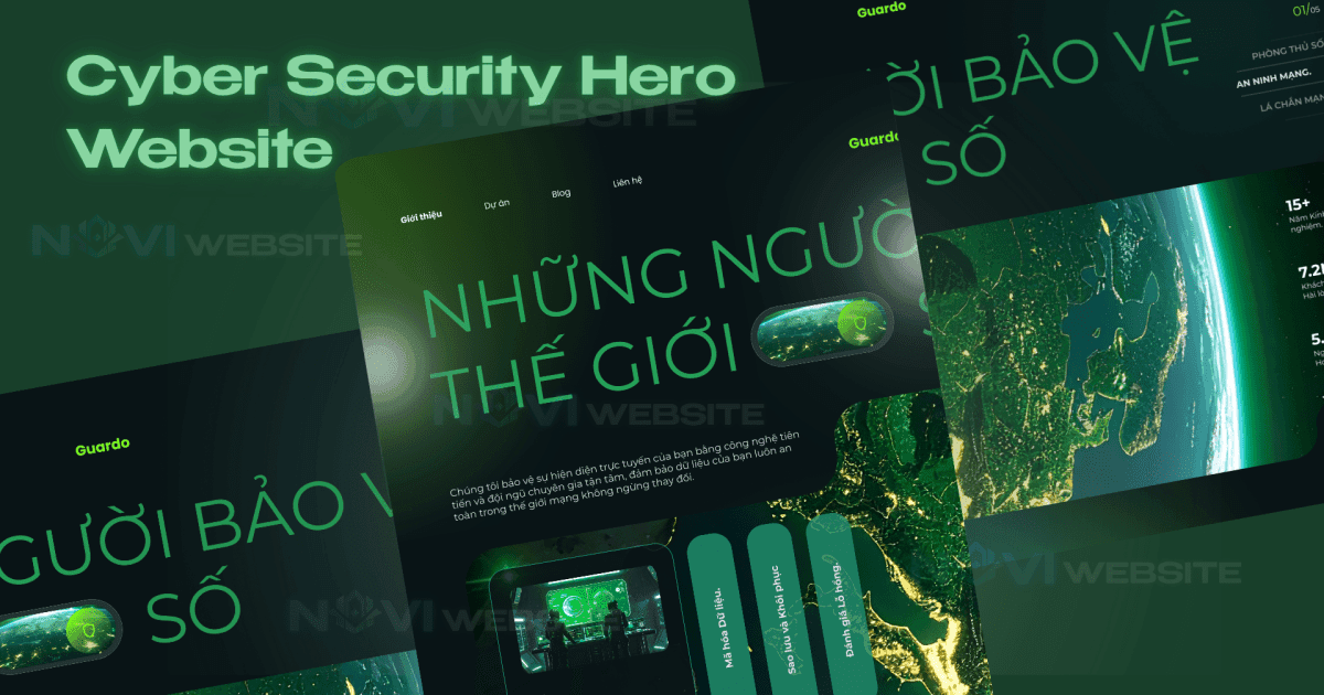 Website landing page giới thiệu an ninh mạng — ảnh 1
