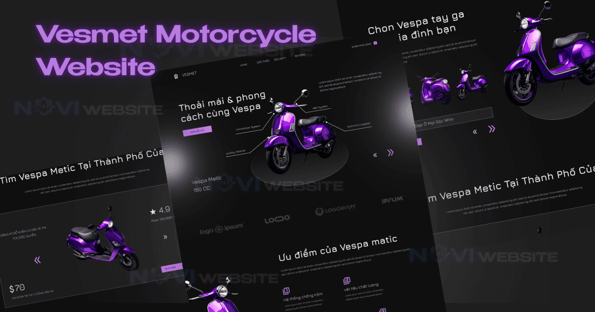 Website landing page xe máy — ảnh 1