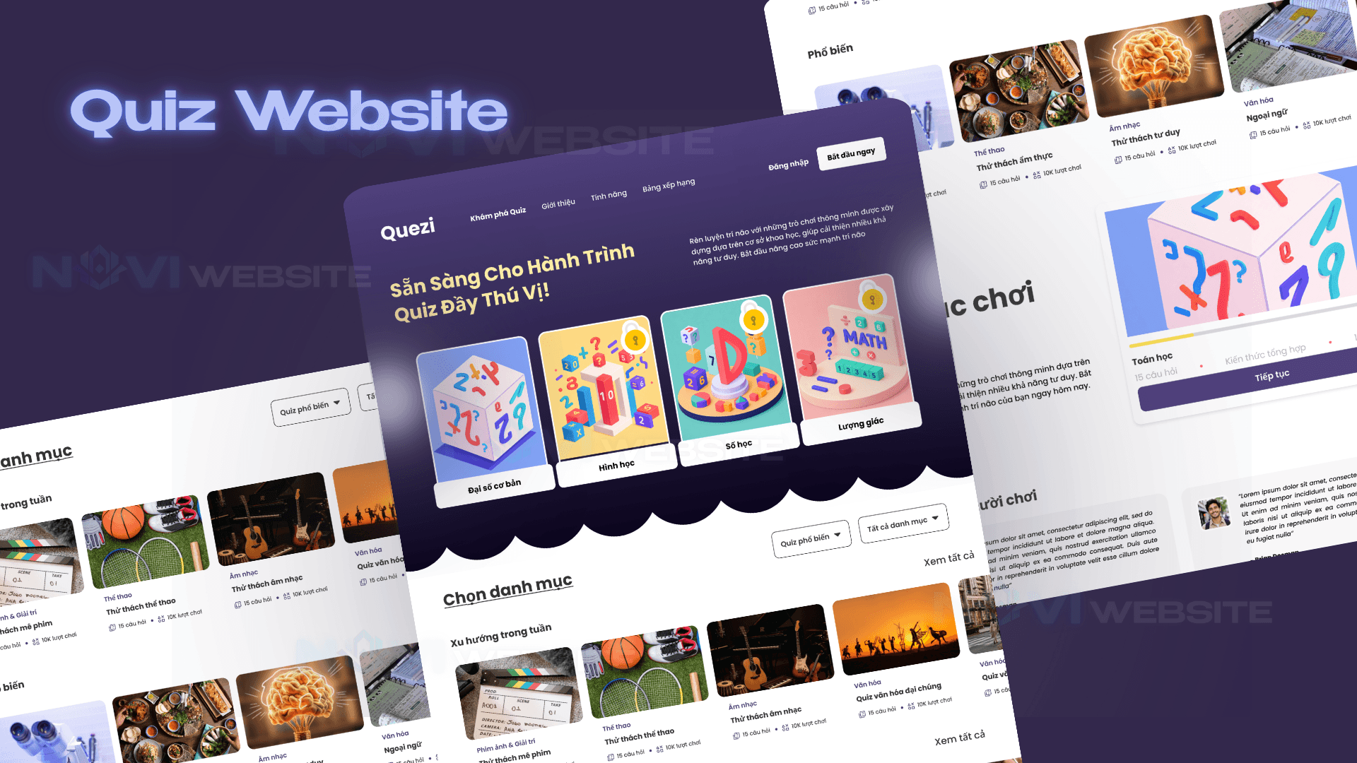 Website Nền Tảng Quiz & Trò Chơi Kiến Thức Trực Tuyến — ảnh 1