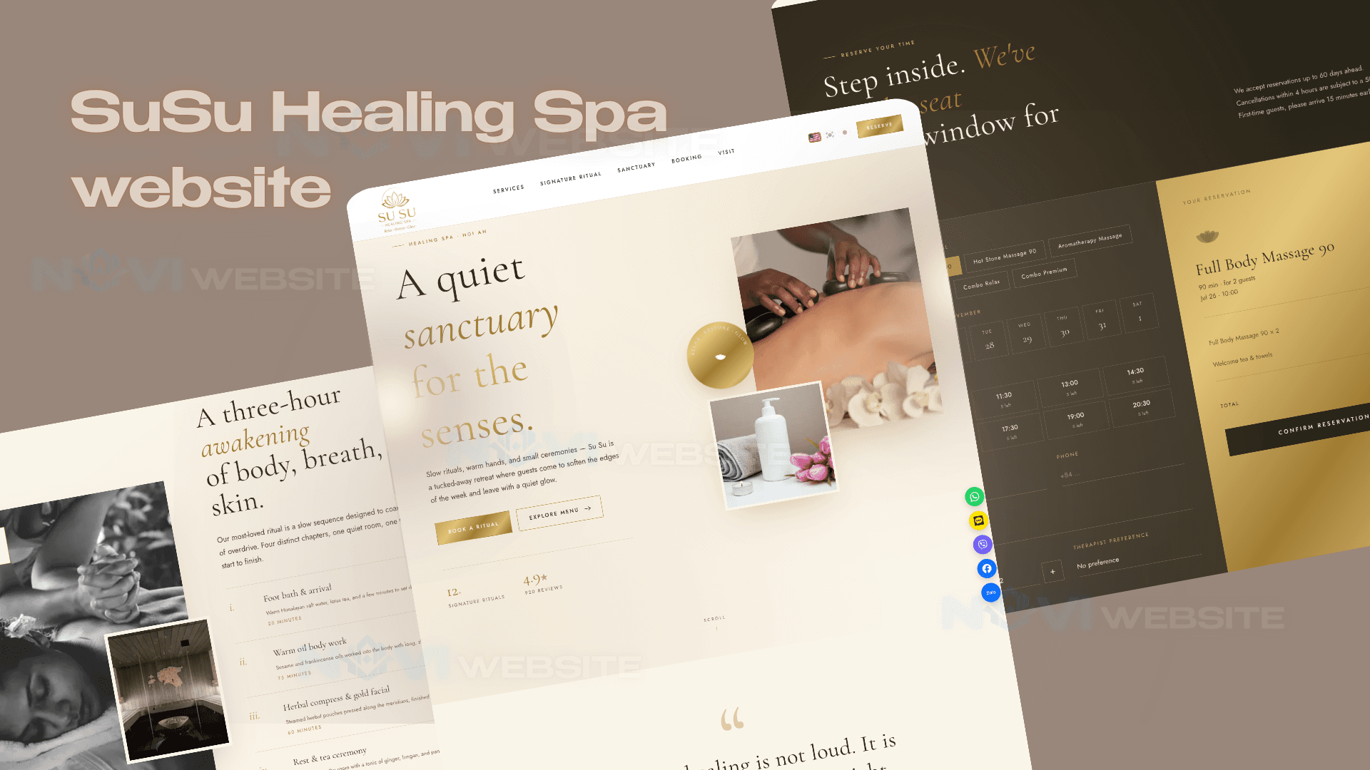 Website Spa & Massage trị liệu SuSu Healing Hội An