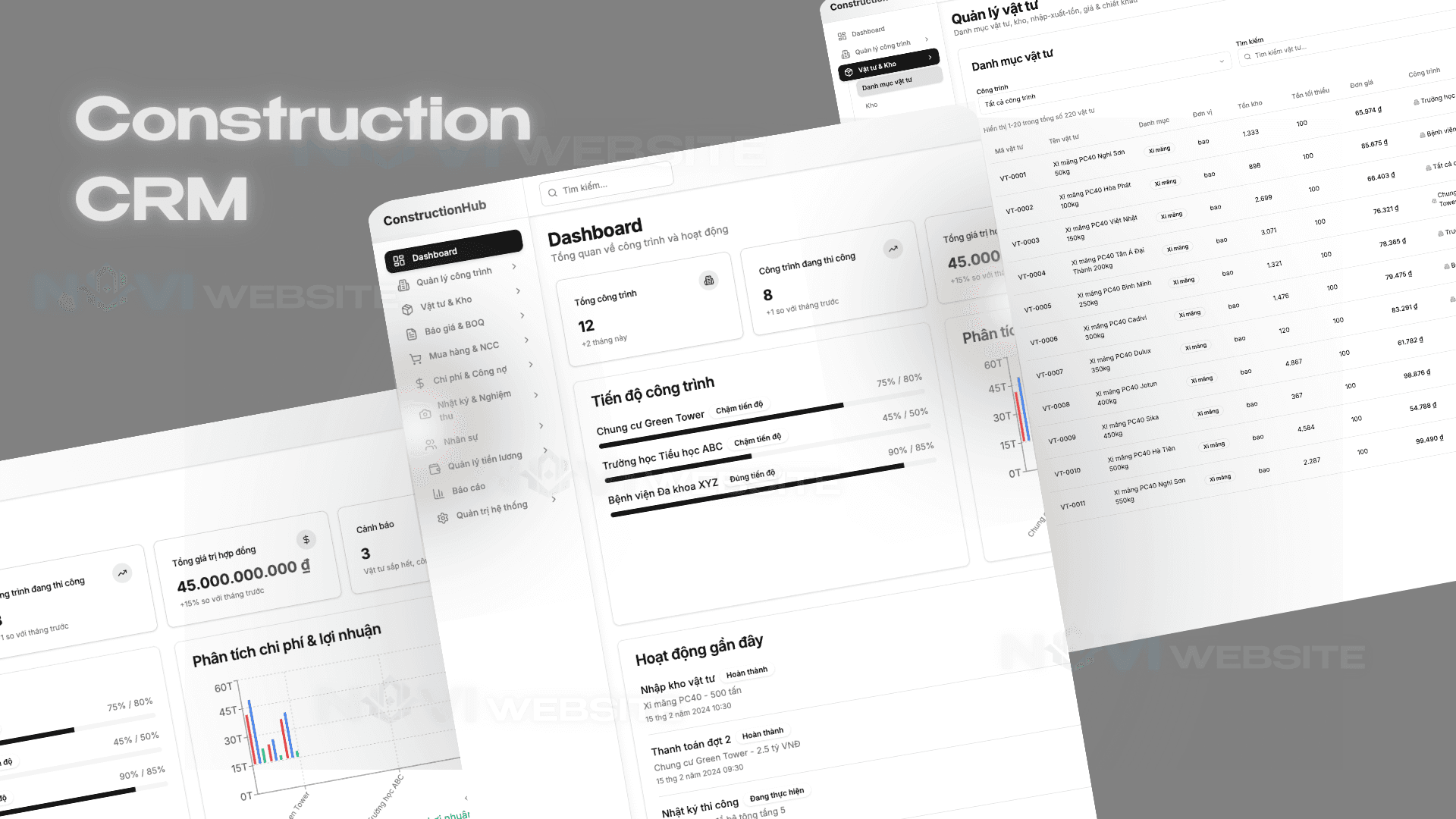 Web App CRM Quản Lý Công Trình & Xây Dựng — ảnh 1