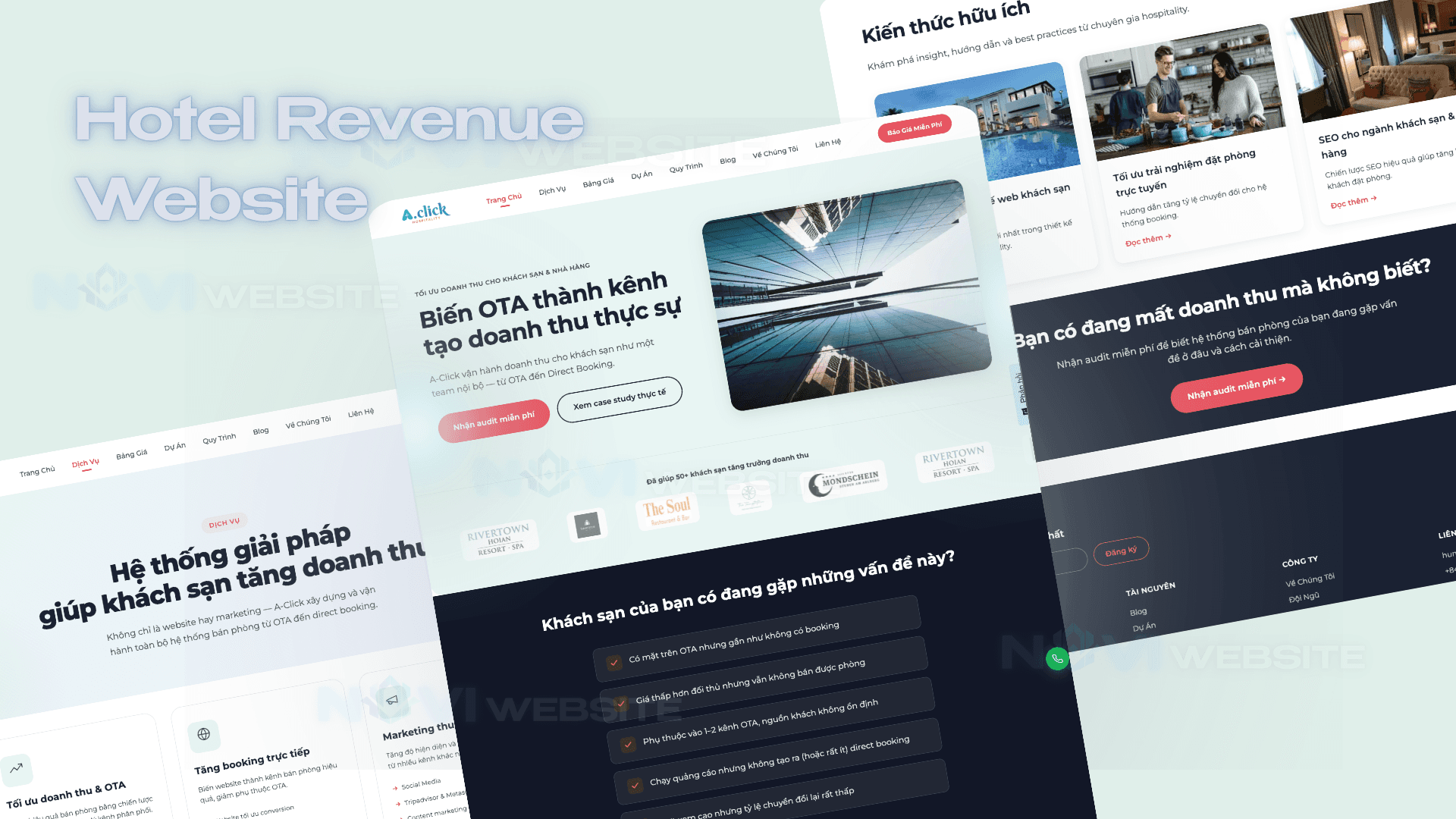 Website dịch vụ tăng doanh thu khách sạn, homestay