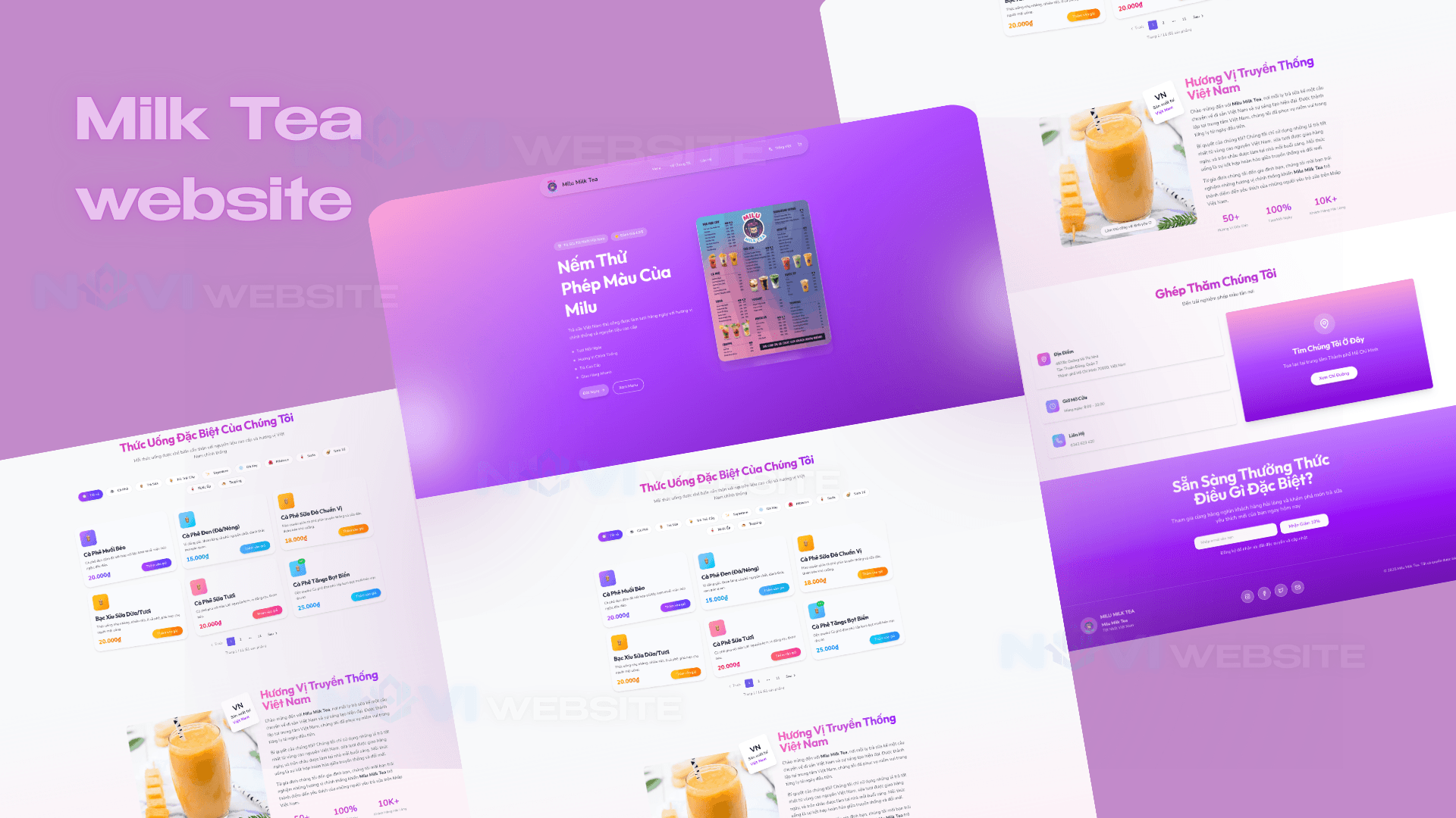 Website Trà Sữa & Đồ Uống Milu Milk Tea — ảnh 1