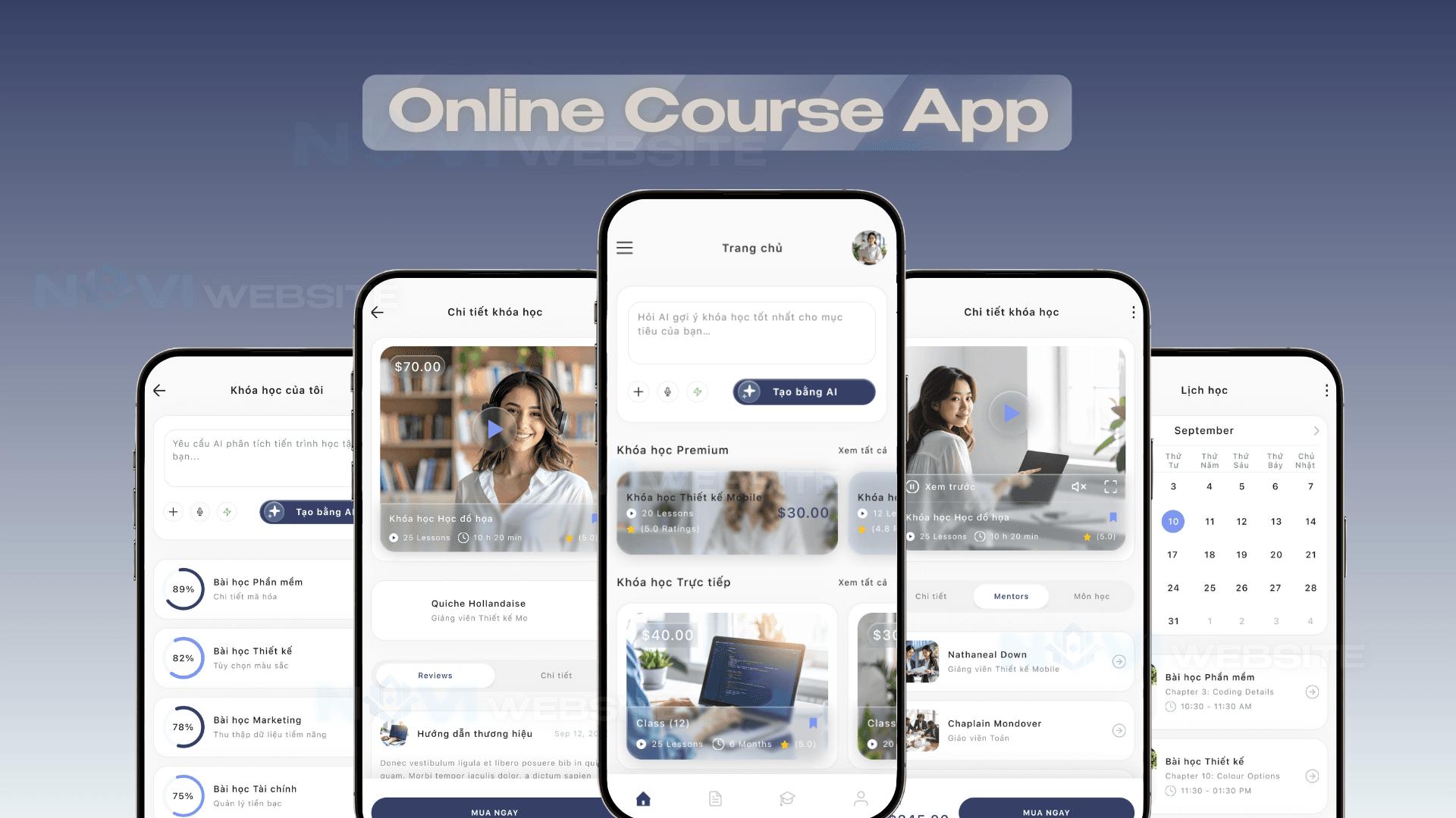 App khóa học online AI — ảnh 1