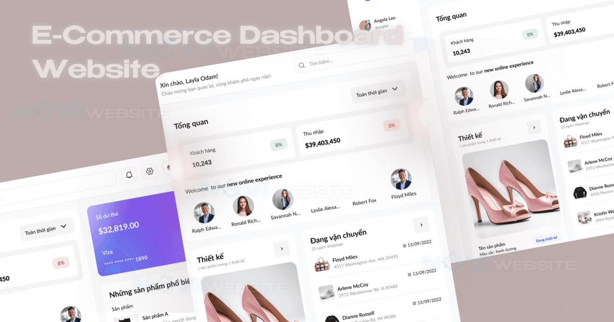 Website bảng điều khiển thương mại điện tử thời trang — ảnh 1