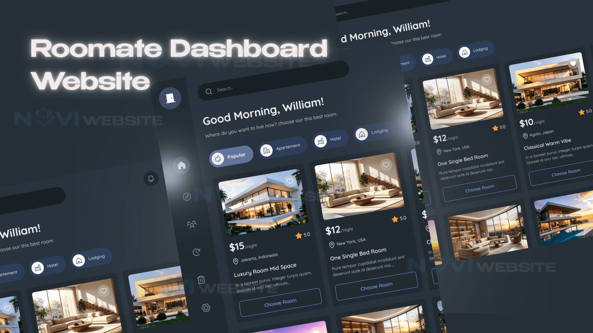 Website Dashboard đặt phòng — ảnh 1