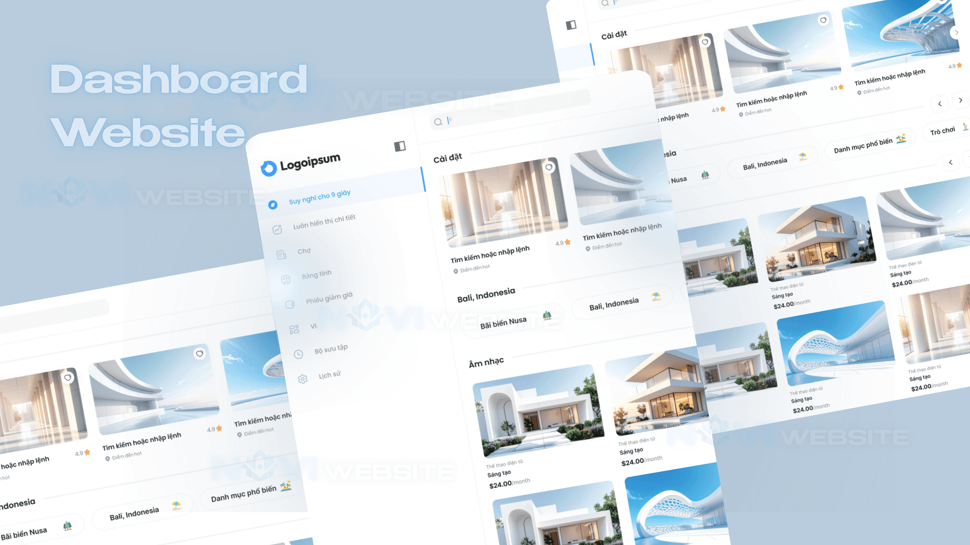 Website dashboard đặt tour — ảnh 1