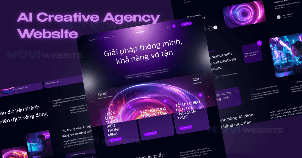 Website landing page agency sáng tạo AI — ảnh 1