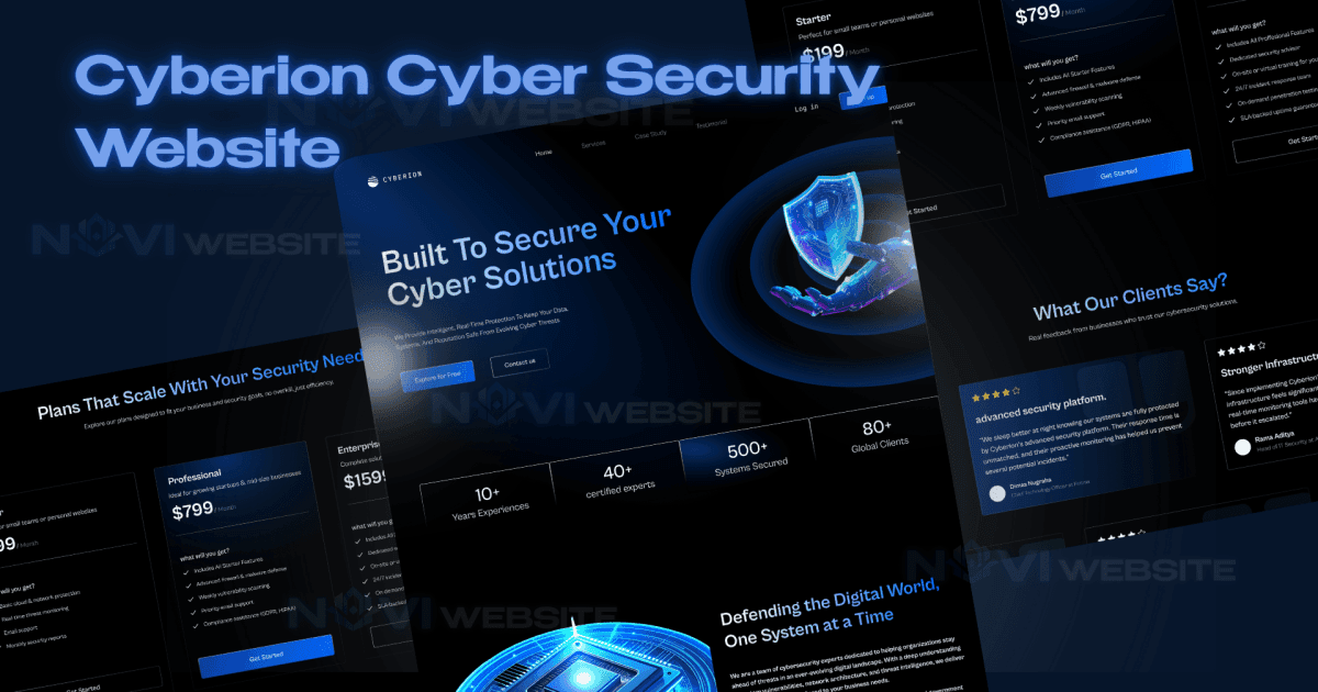 Website landing page an ninh mạng & quy trình bảo mật — ảnh 1