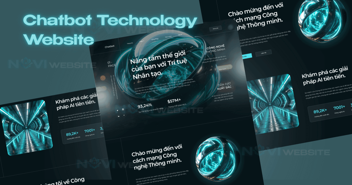 Website landing page công nghệ trí tuệ nhân tạo chatbot — ảnh 1