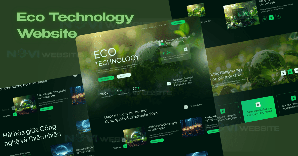 Website landing page công nghệ xanh — ảnh 1