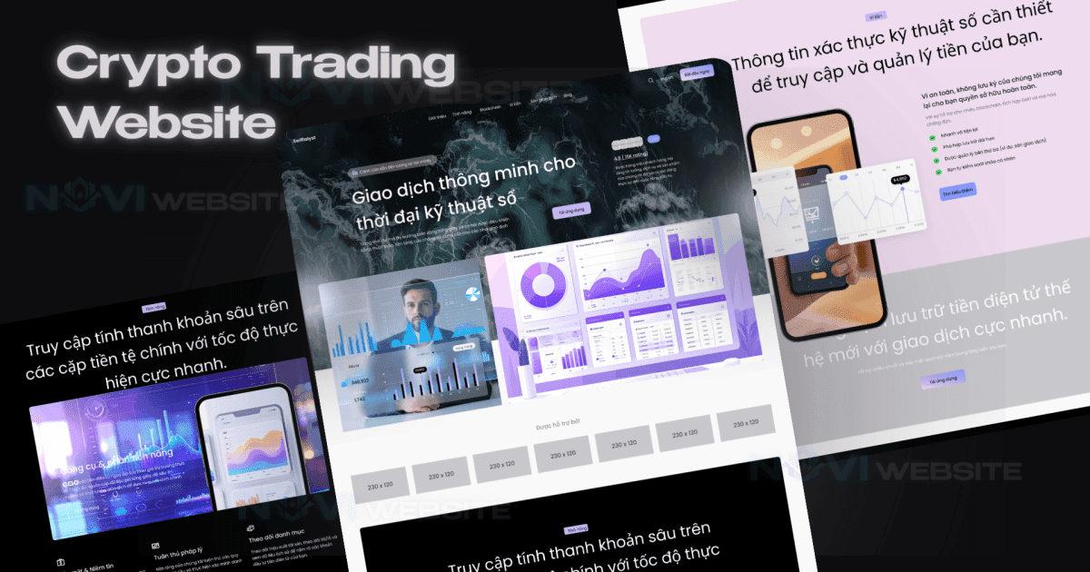 Website landing page giao dịch tiền điện tử (crypto) — ảnh 1