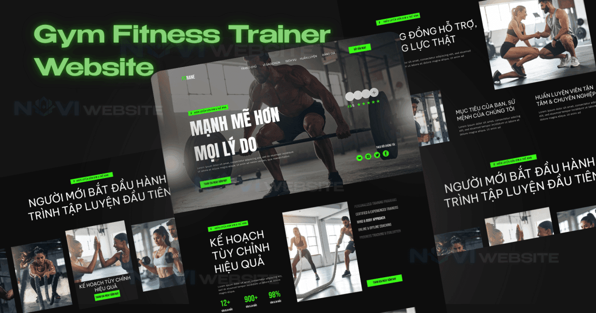 Website landing page huấn luyện viên gym & thể hình — ảnh 1