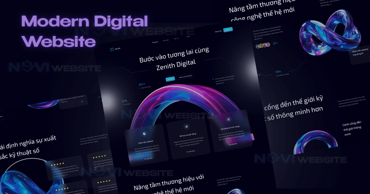 Website landing page kỹ thuật số hiện đại — ảnh 1