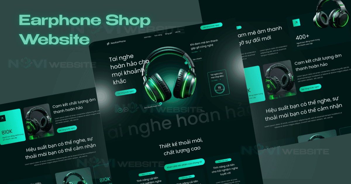 Website thương mại điện tử cửa hàng tai nghe — ảnh 1