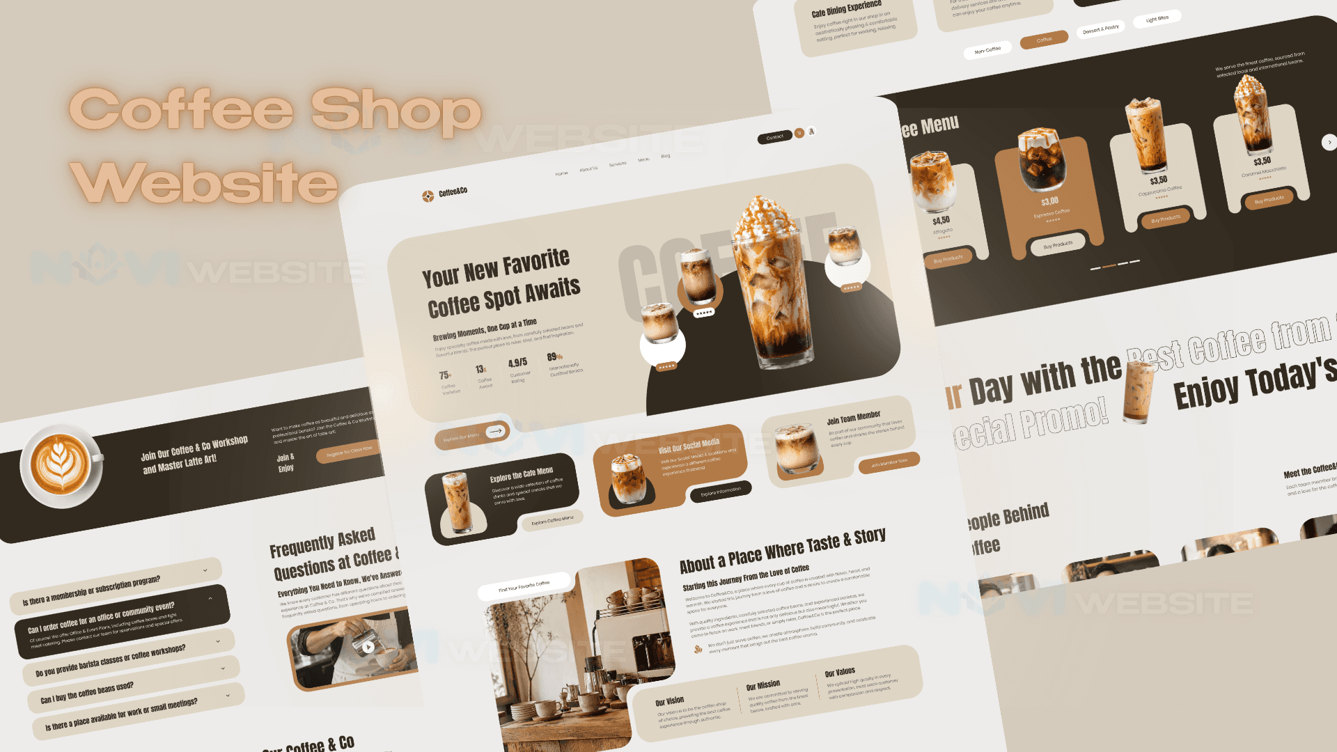 Website Coffee Shop & Cafe — ảnh 1
