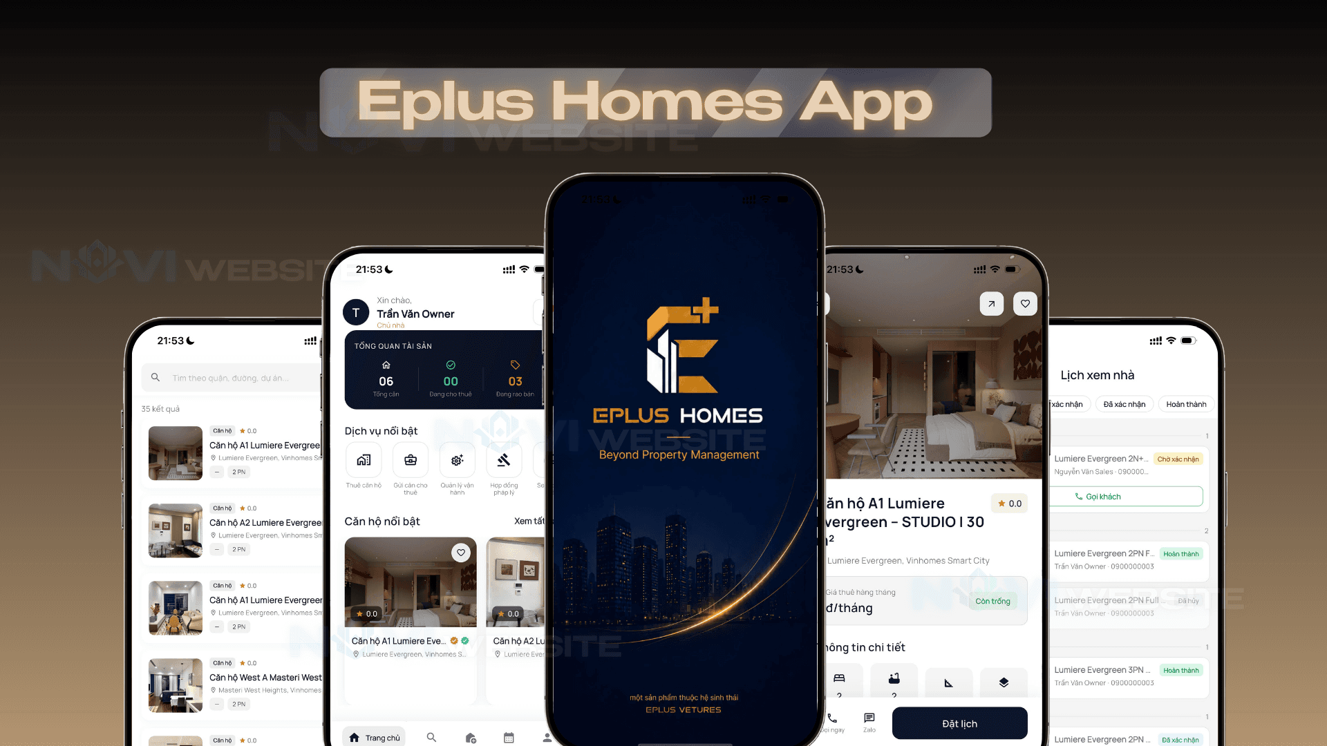 App quản lý & cho thuê căn hộ Eplus Homes